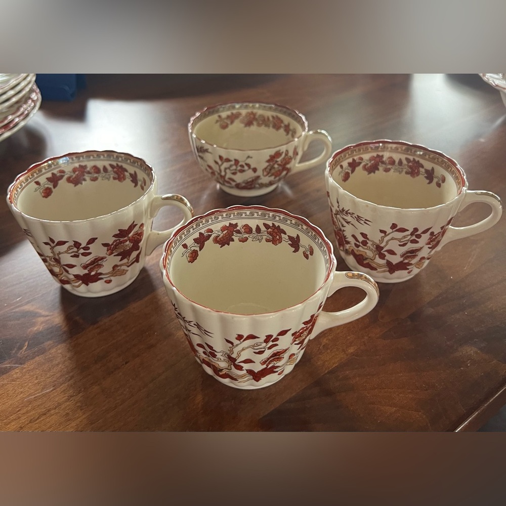 RARE difficult to find Spode Indian Tree 3 coffee cups 1 tea cup